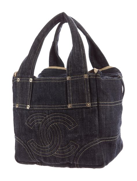 chanel denim tote bag.